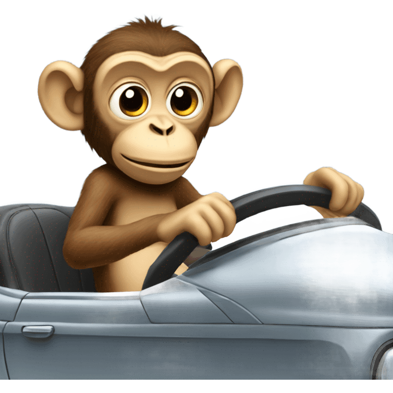 Monkey in a car  emoji