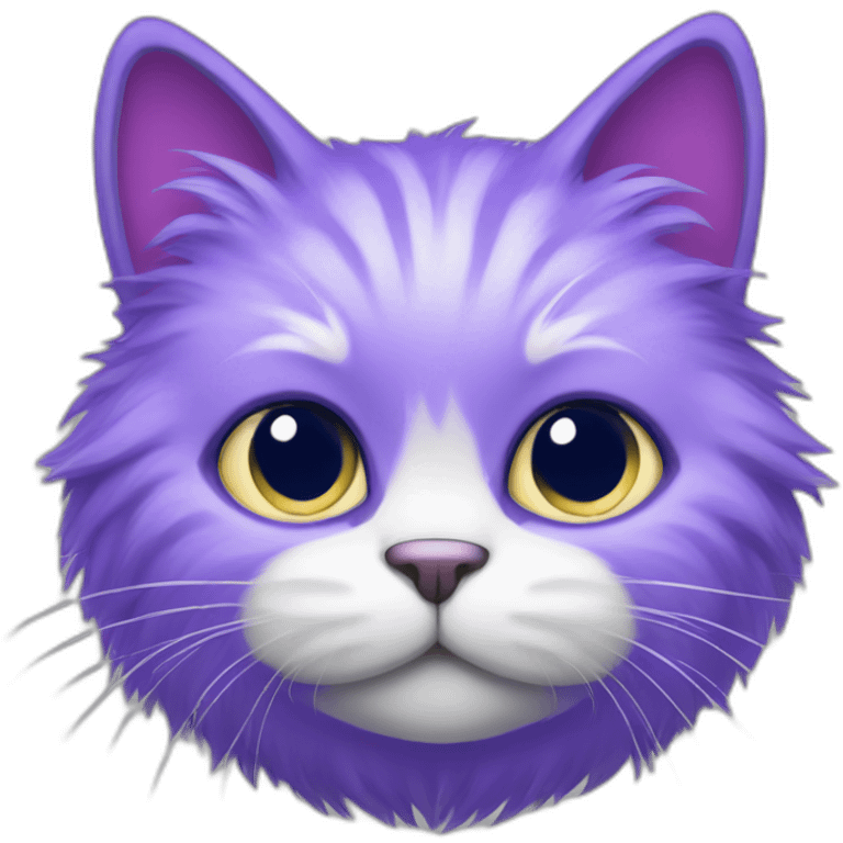  fluffy purple cat emoji