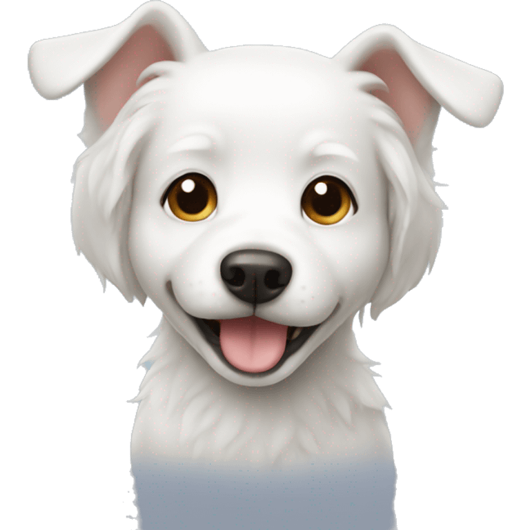 Cute white dog emoji