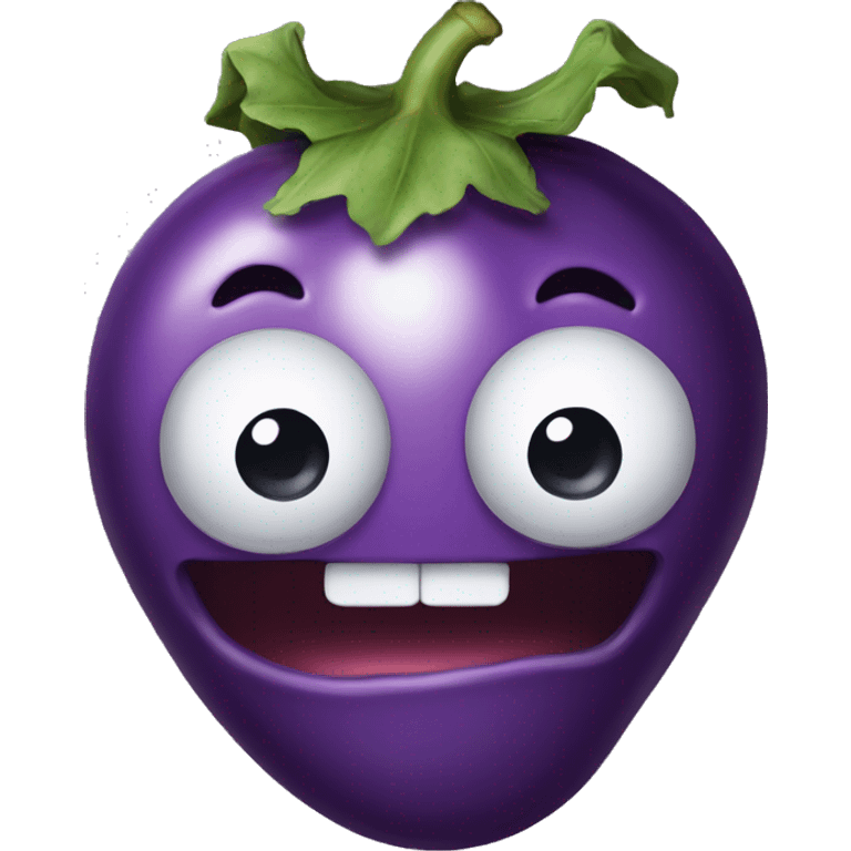 Drooling eggplant emoji