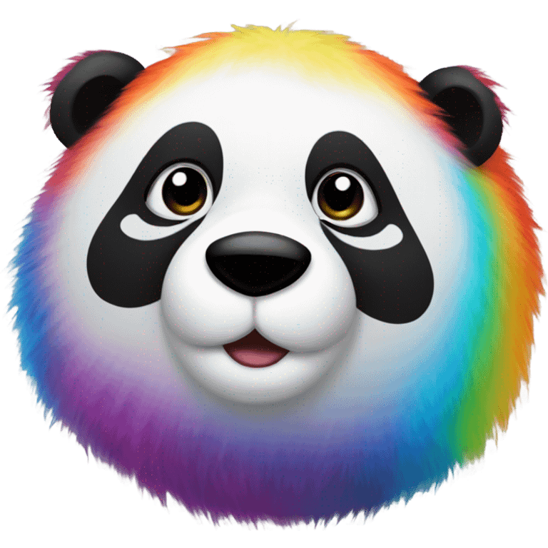 Rainbow panda emoji