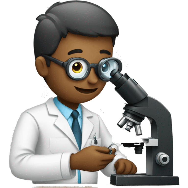 a man working with a microscope emoji