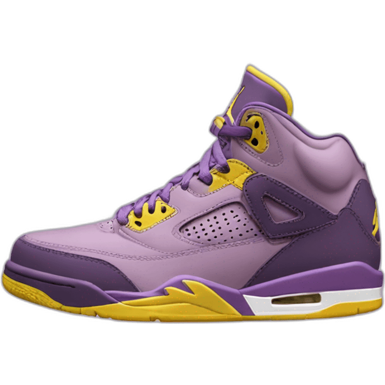 Air Jordan mauve et jaune emoji