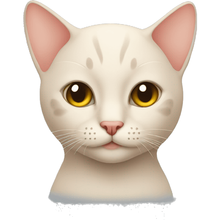 Bald cat emoji