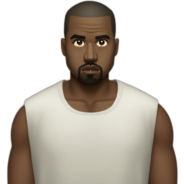 kanye west looking dead serious emoji