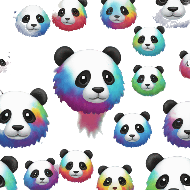 tie dye panda emoji