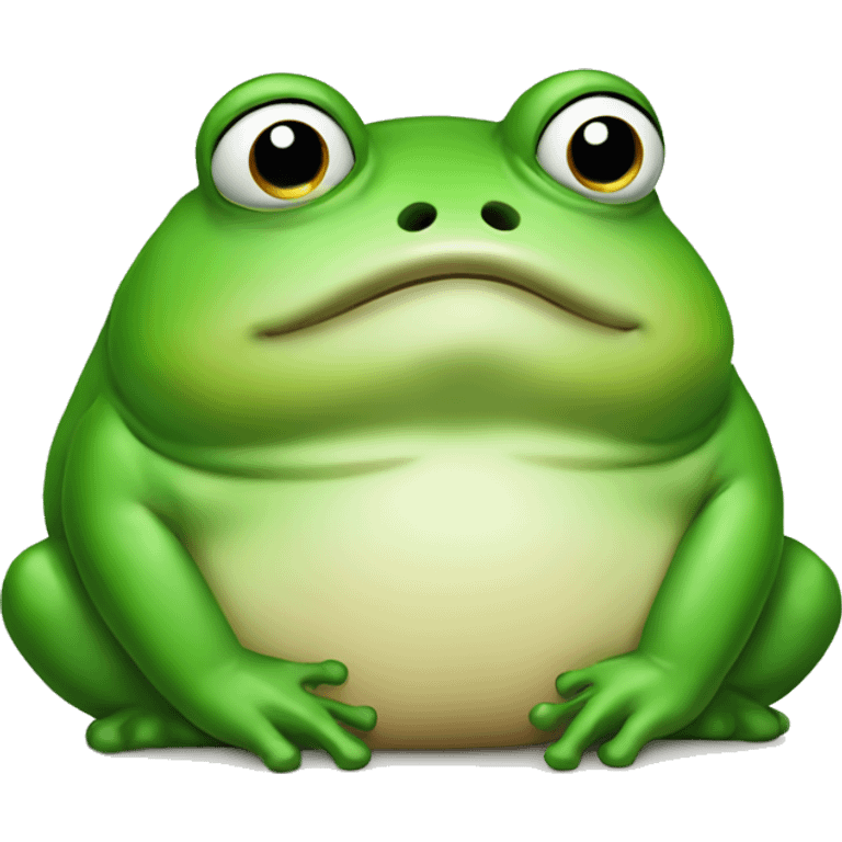 Fat frog with hand crying emoji