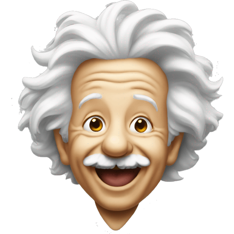 Einstein laughing emoji