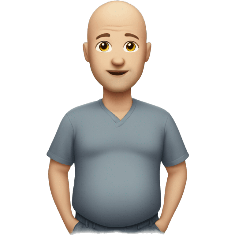 Bald pregnant man emoji