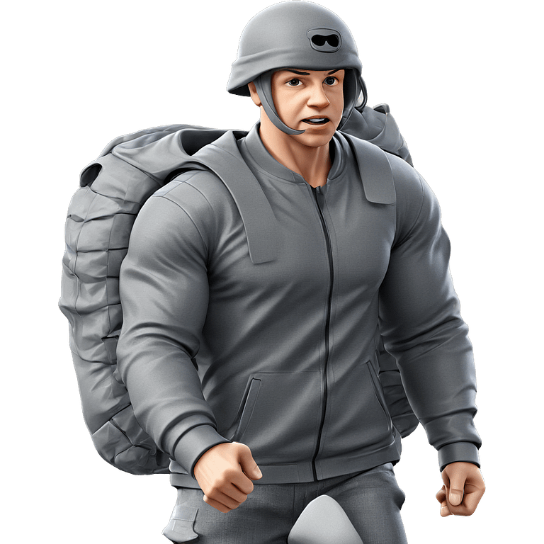 muscular male in jacket emoji