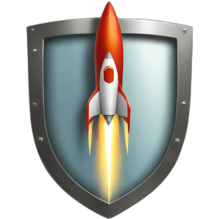 shield rocket flash lightning logo emoji