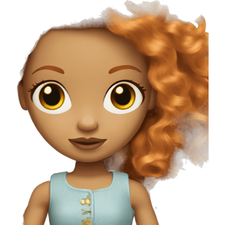 Pretty ginger bratz doll emoji