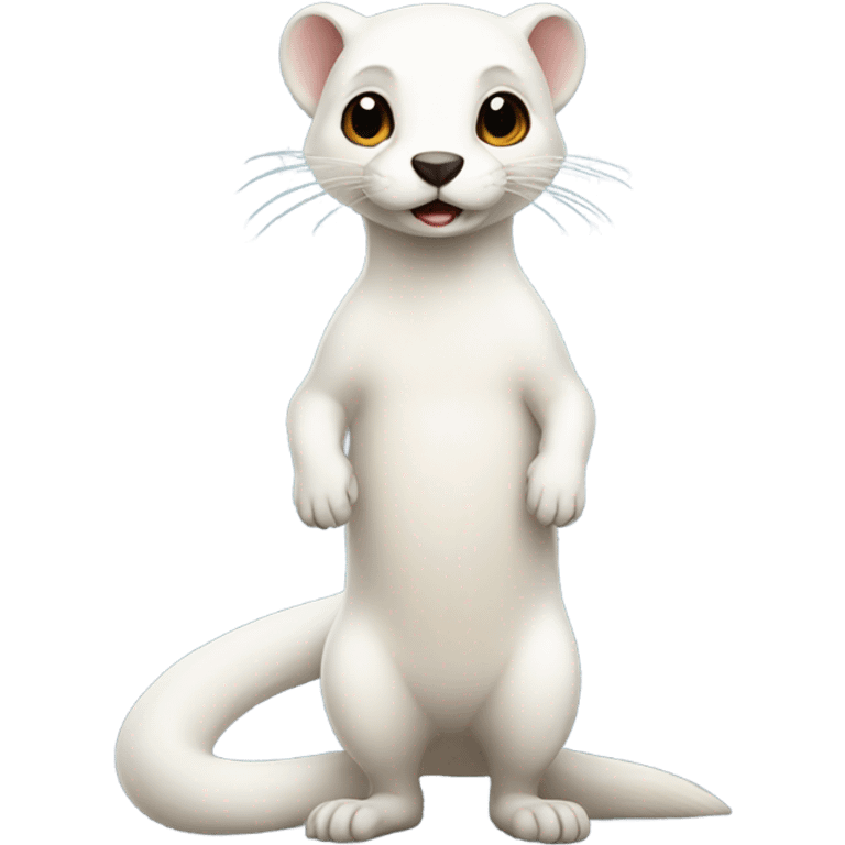 Full body white weasel  emoji