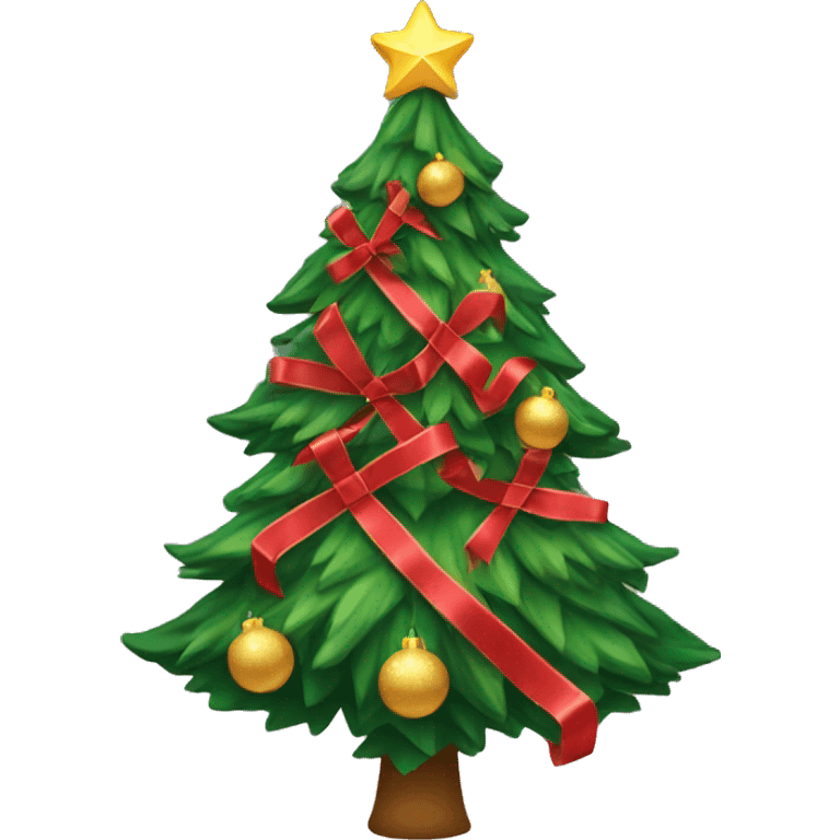 Christmas tree with bows on it  emoji