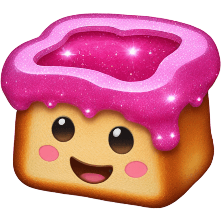 Toast with hot pink jelly and glitter  emoji