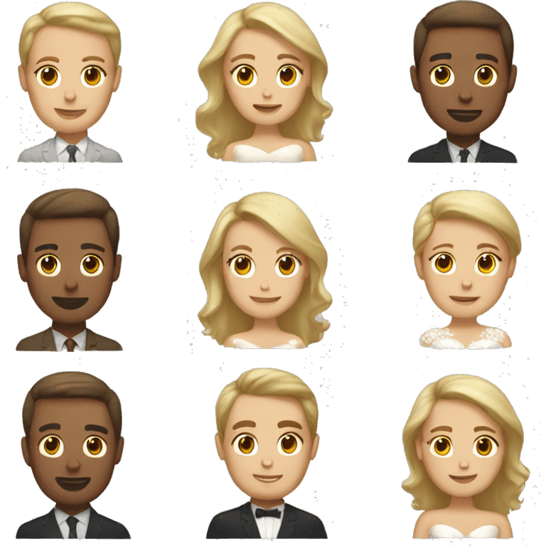 blond women married brown hair man emoji