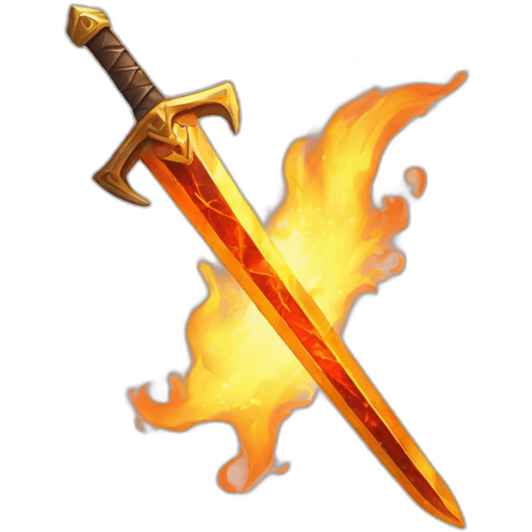 fire glass sword emoji