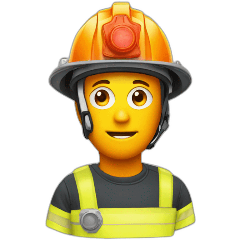 orange-lightbulb-with-yellow-eyes-and-yellow-filament-and-orange-fireman-helmet emoji