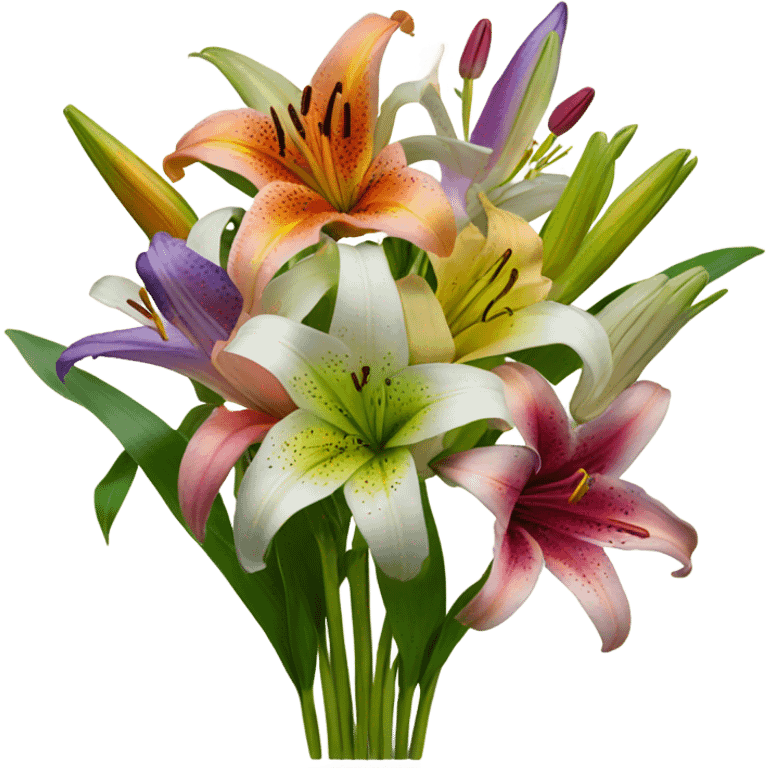 Lilies bouquet  emoji