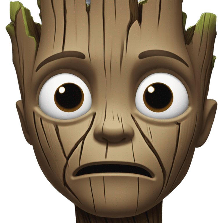 groot face sad  emoji