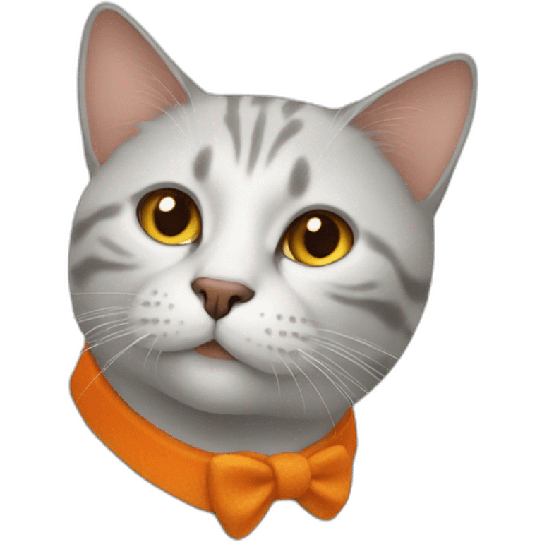 Cat with orange noze emoji