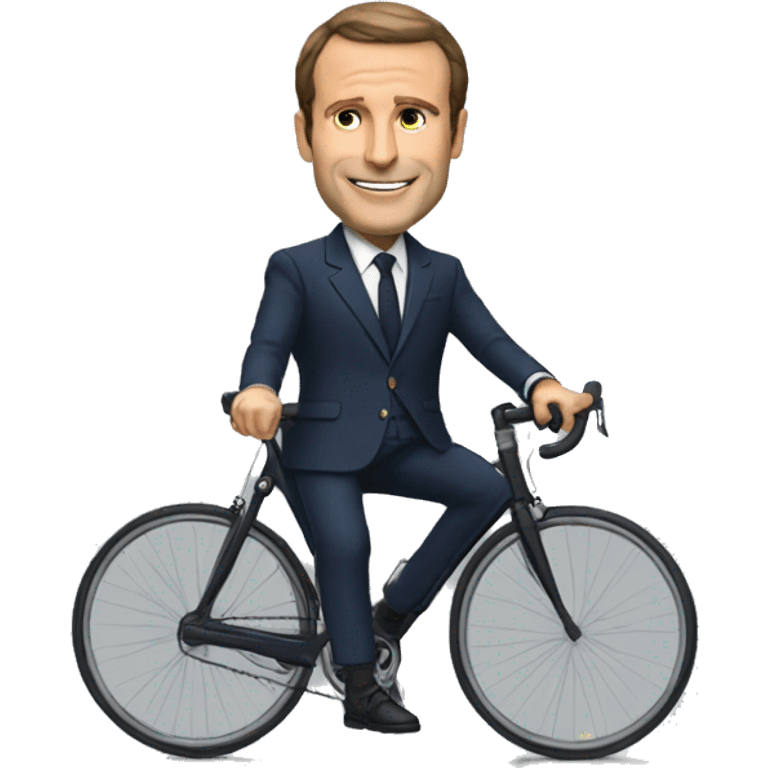 MACRON à vélo emoji