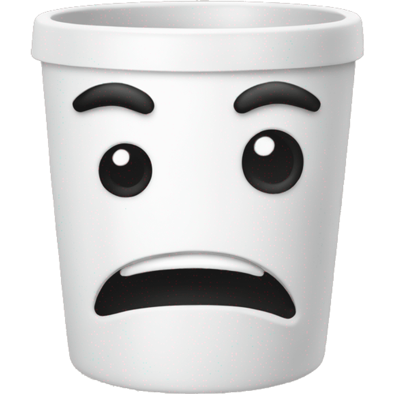 Caneca de basura blanca emoji