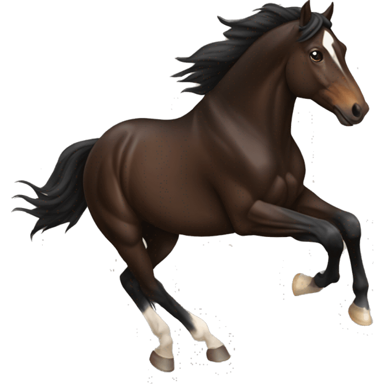 dark brown galloping horse emoji