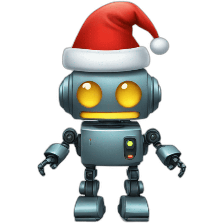 robot with santa hat emoji