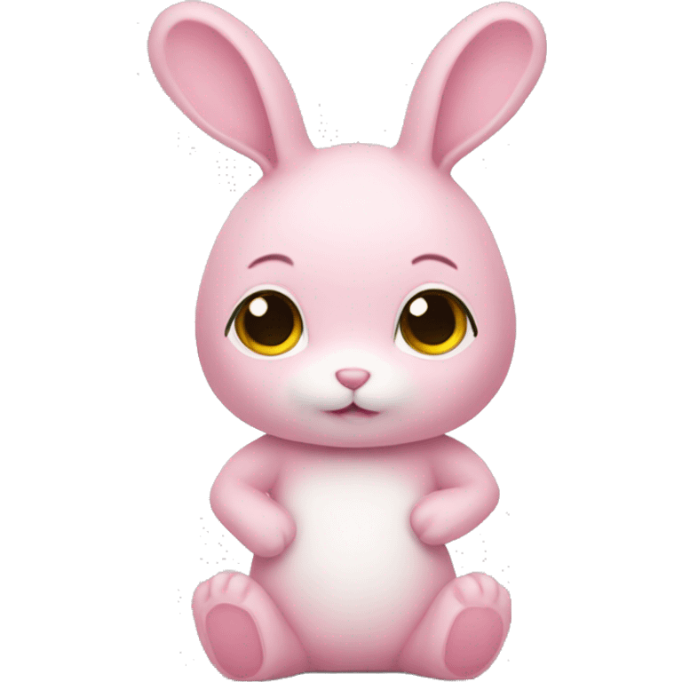 pastel pink rabbit doll emoji