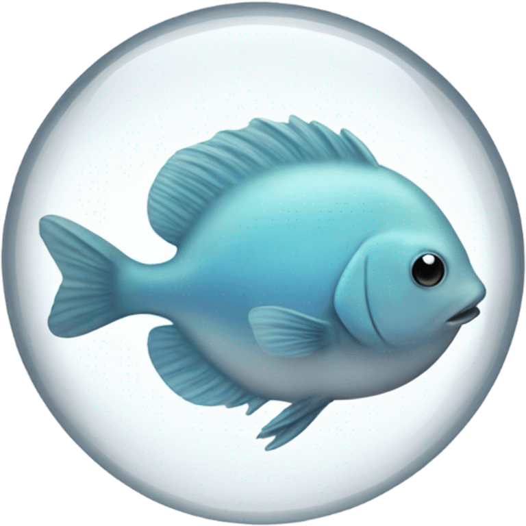 transparent white aquarium round emoji