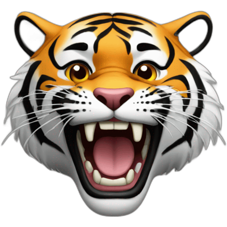 A tiger crazy emoji