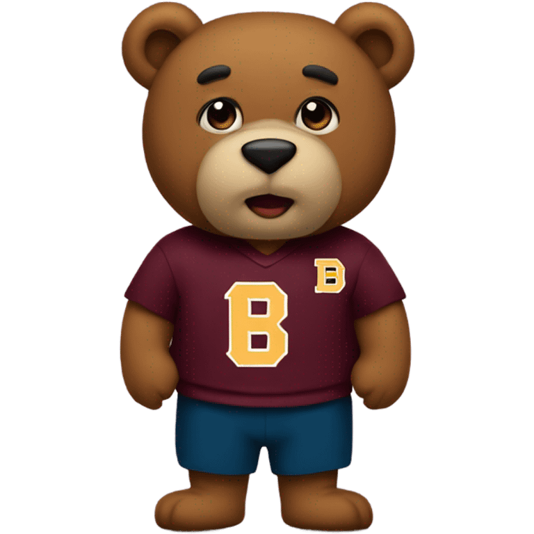 bruin wearing maroon emoji