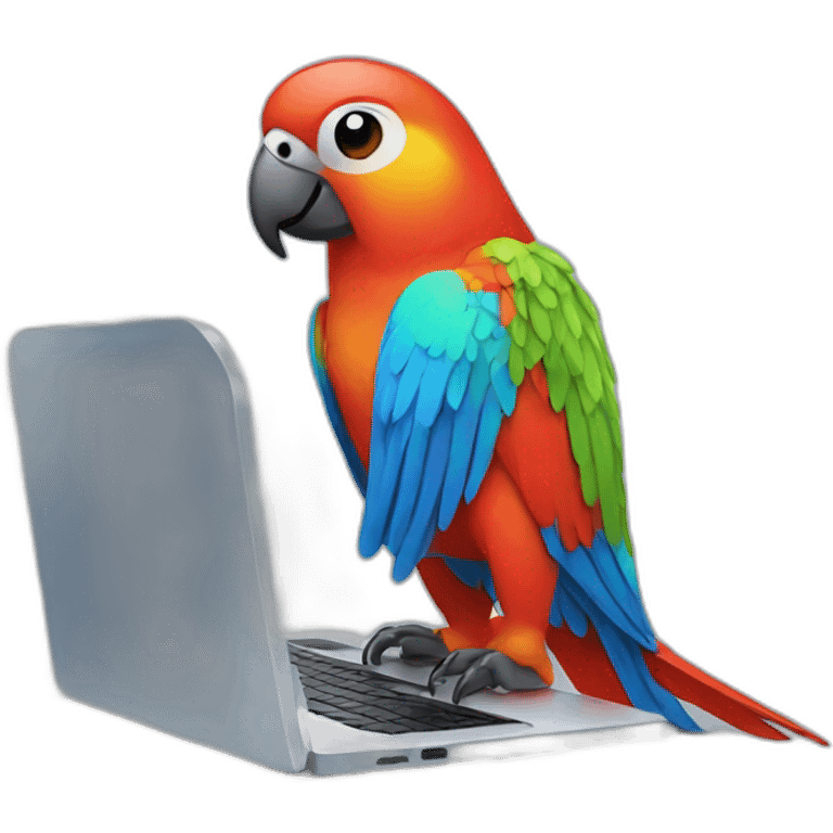 coding-parrot-with-laptop emoji