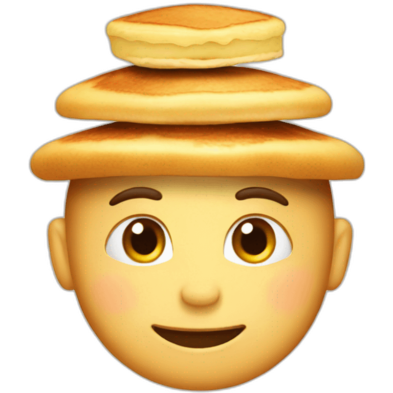 Pancake on head emoji