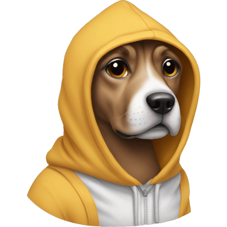 dog wearing a hoodie emoji