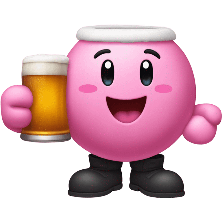 Kirby beer emoji