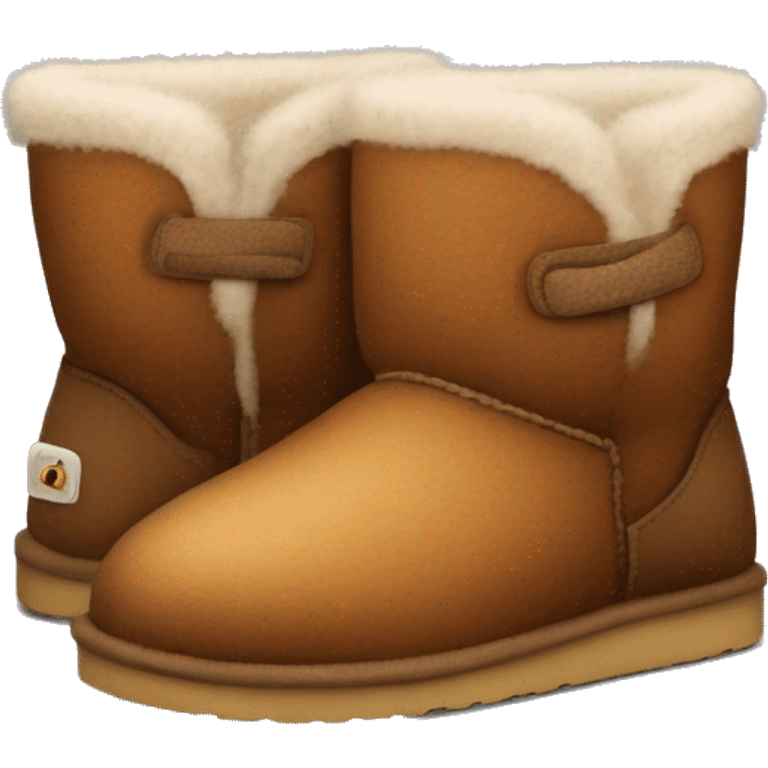 cute brown fuzzy uggs emoji