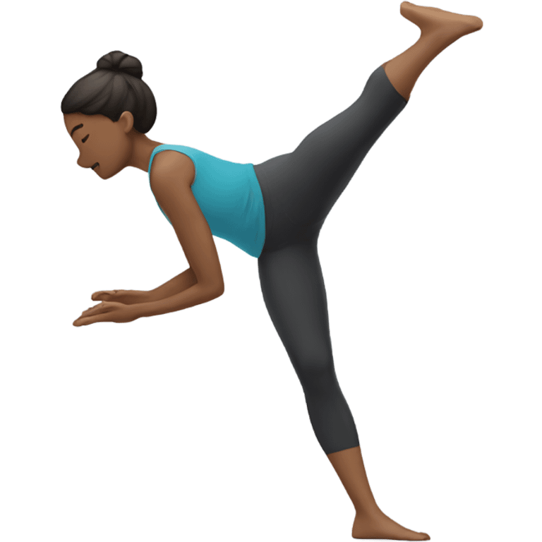 Stretching in middle split emoji