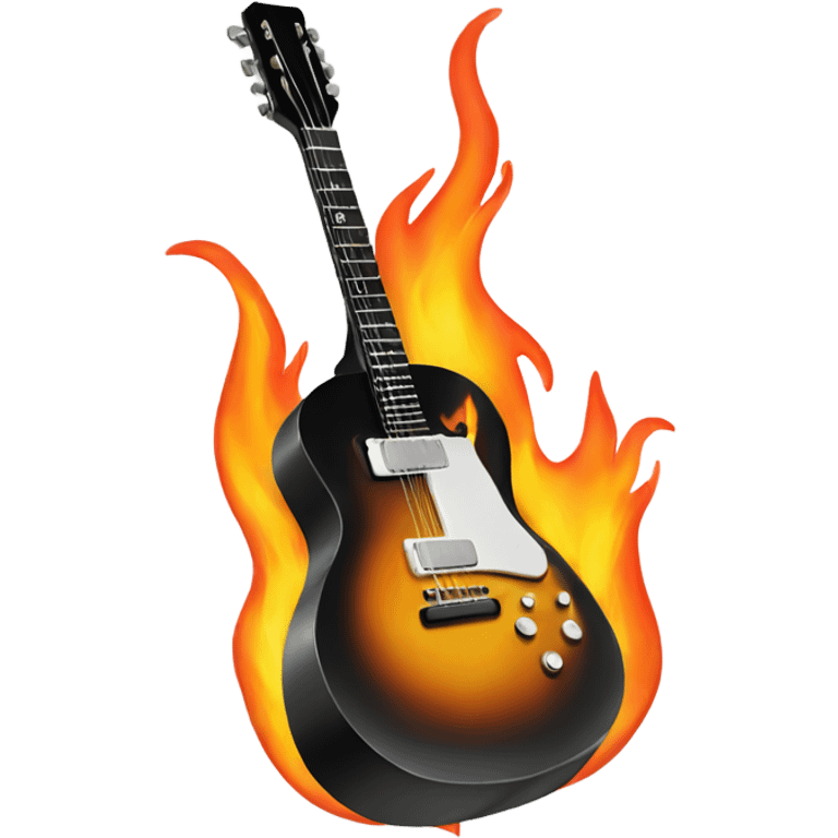 Guitar on fire emoji