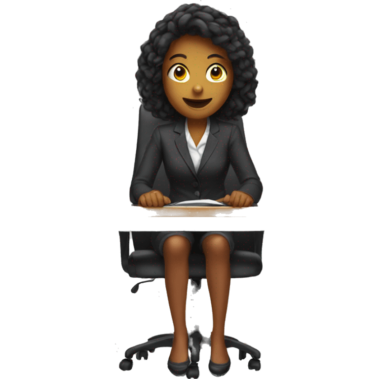 Woman under desk emoji