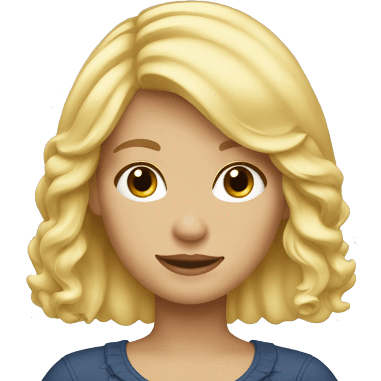 blond hair French girl emoji