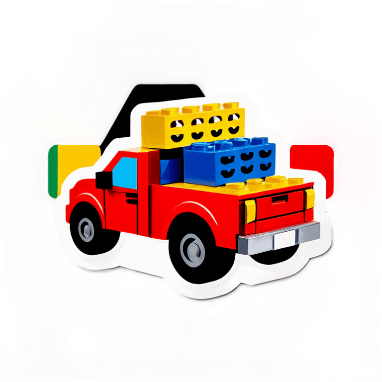 Legos in back of truck emoji