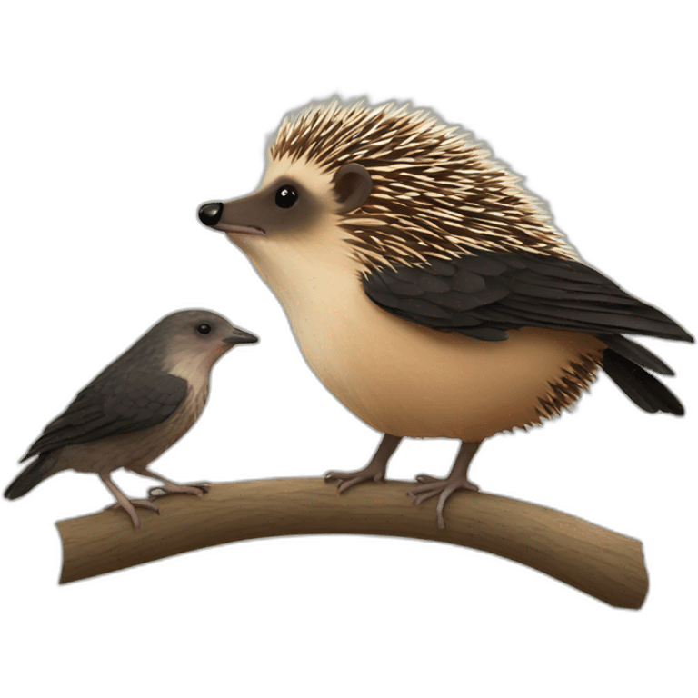 hedgehog and blackbird emoji