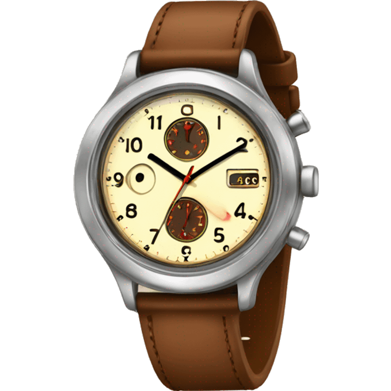 brown retro watch emoji