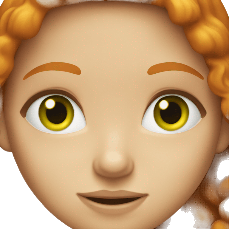 Ginger girl with green eyes  emoji