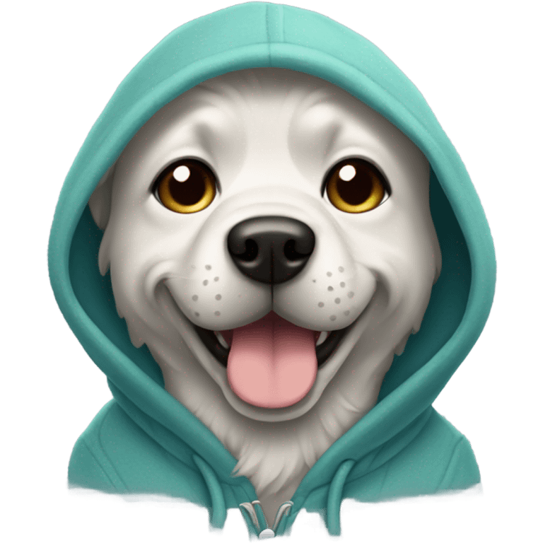 dog wearing a hoodie  emoji