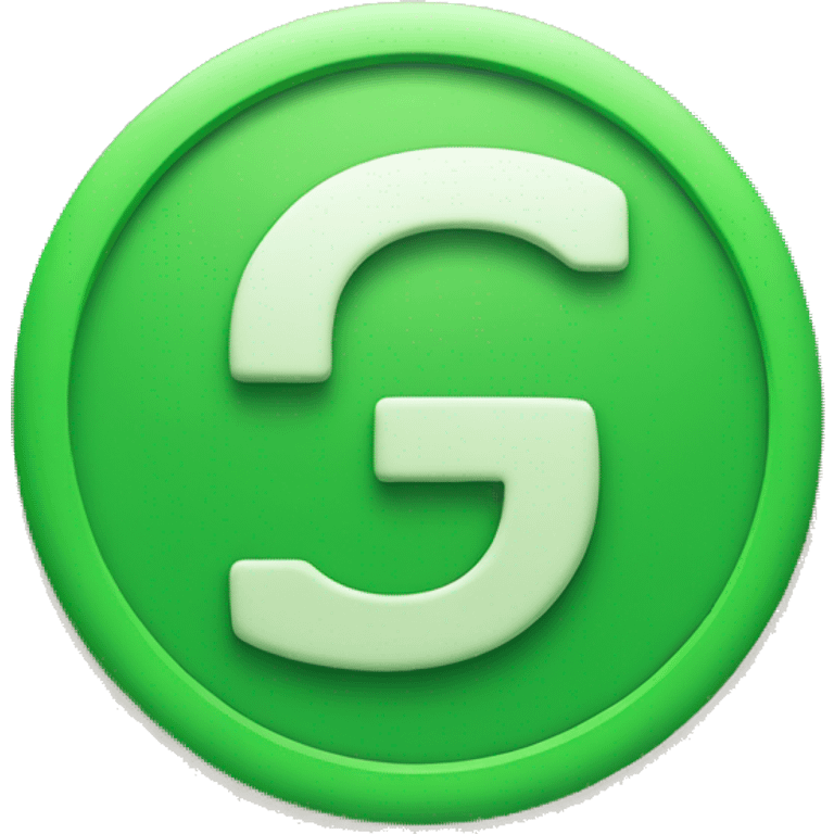 Green circle with the letter g in the middle emoji