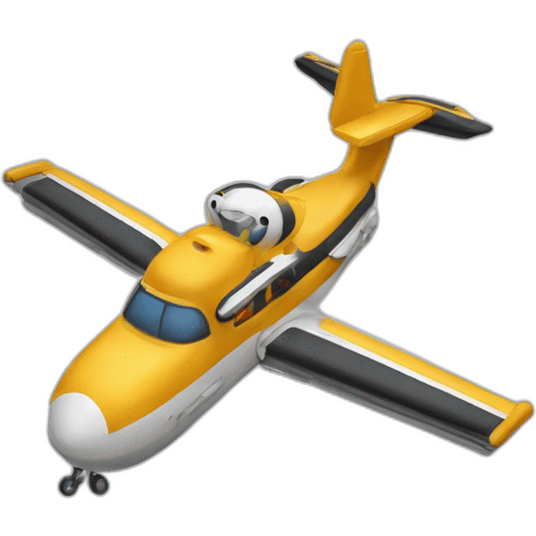 Canadair qui vol au dessus de la mer emoji