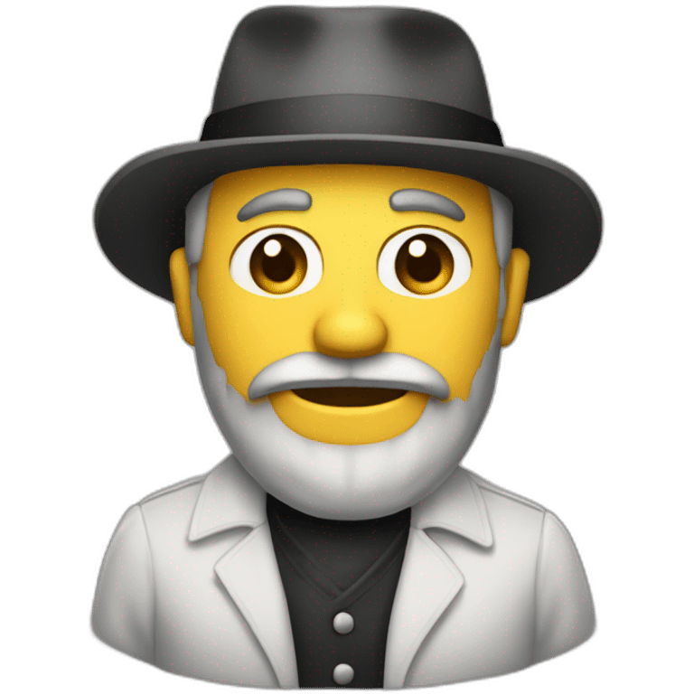 hombre con careta blanca y aleta emoji